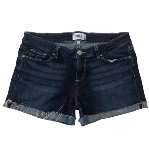 PAIGE Dark Blue Denim Shorts